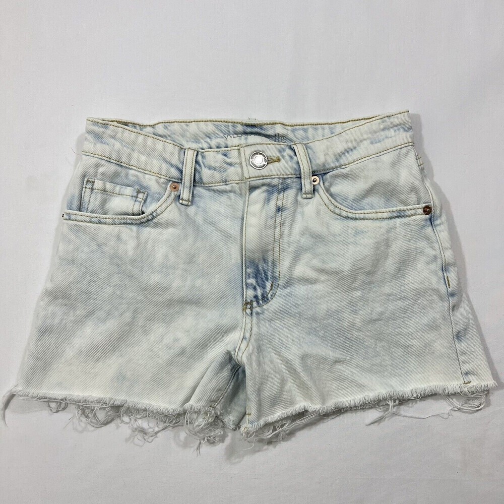 Wild fable Mom Shorts Denim Acid Was Jean Shorts Raw Hem Size 00